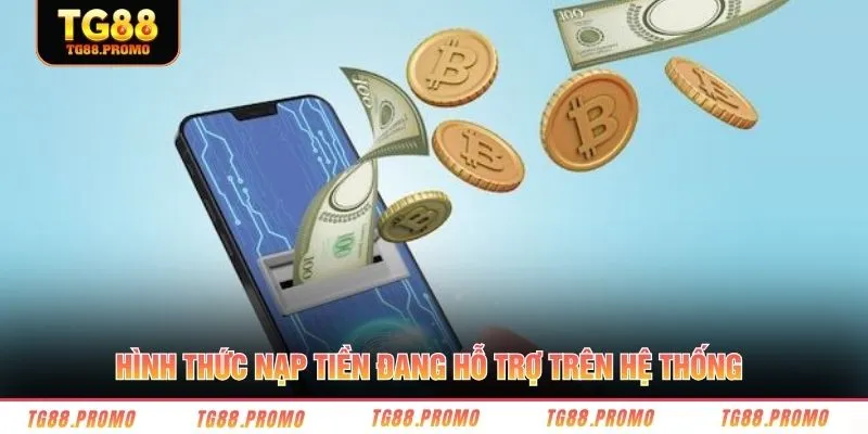 Hình thức nạp tiền đang hỗ trợ trên hệ thống 